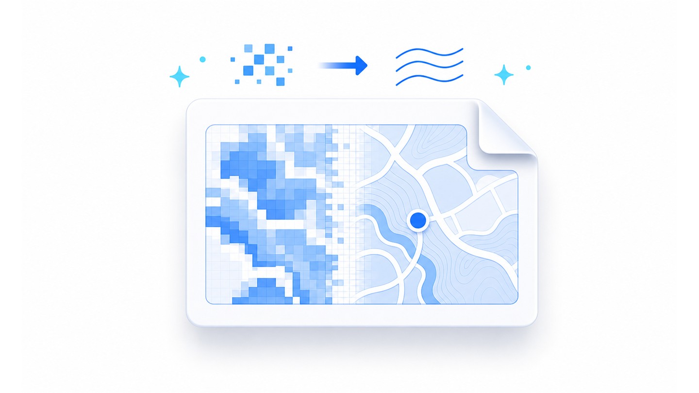 A crisp printed map sheet over a blue cartographic surface